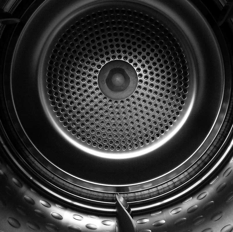 Interior shot of a clothes dryer